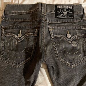 True Religion Men's Dark Gray/Black Jeans size 27x31